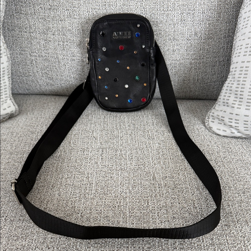 Aimee Kestenberg Black Studded Crossbody Bag